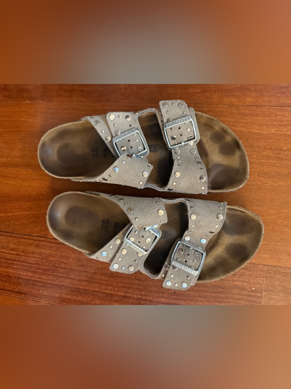 Birkenstock Arizona Suede Sandals with Studs